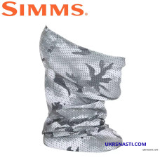 Бафф Simms Neck Gaiter Hex Flo Camo Steel